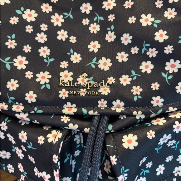 Kate Spade Navy Floral Print Backpack - Picture 2 of 8